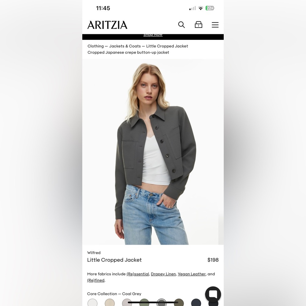 Wilfred ( Little Cropped Jacket) in Size XS